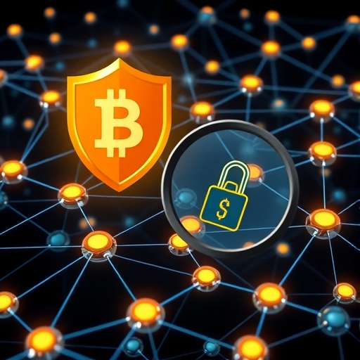 區塊鏈網路安全連接示意圖，保護MAX交易所資金與台灣用戶資產