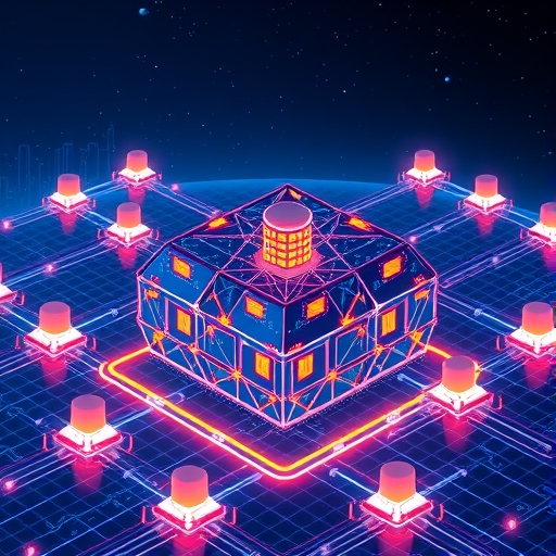 Cronos 網路先進模組化區塊鏈架構與跨鏈通訊的未來感插圖