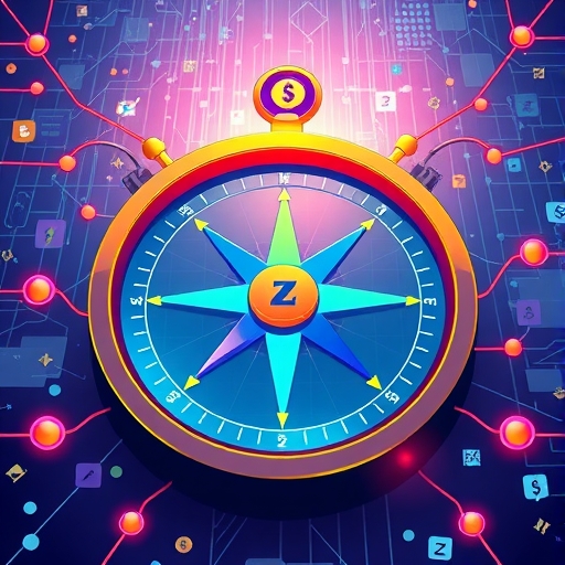 Zcash 指向安全隱私路徑的數位指南針,生動區塊鏈網路中閃耀