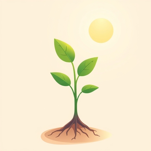 比特幣現金 BCH 成長幼苗插圖,象徵未來潛力與技術升級如 CashTokens 在加密貨幣生態中的發展