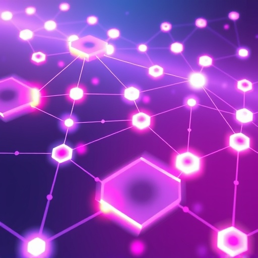 TON 生態系統區塊鏈網路示意圖,呈現與通訊應用無縫整合的未來感氛圍