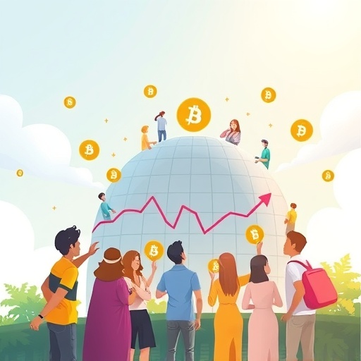 多元用戶參與 World Liberty Financial WLFI 去中心化交易所的趣味插圖,展示 DeFi 社群活力