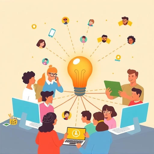 台灣用戶透過電腦手機分享閒置網路頻寬貢獻 Grass DePIN 專案的數位插圖