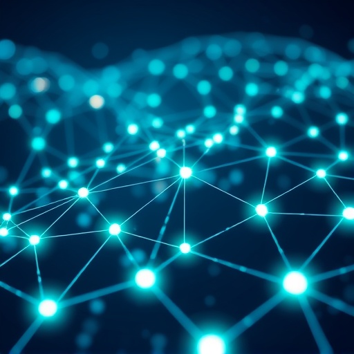 Algorand 區塊鏈未來高速網路示意圖，展現節點互聯與高效能運作