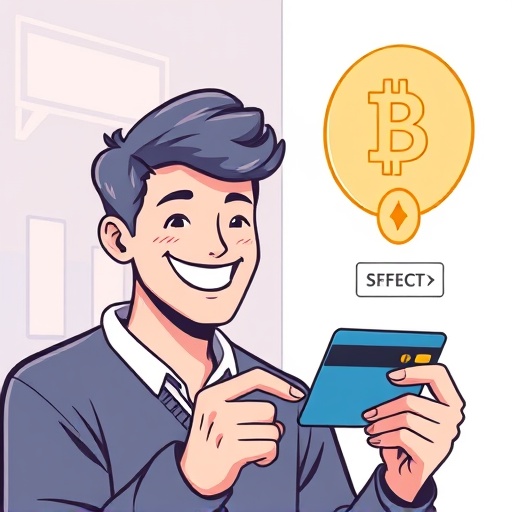 幣安信用卡入金超方便的插圖，顯示用戶輕鬆使用信用卡購買加密貨幣如 USDT 的安全交易過程