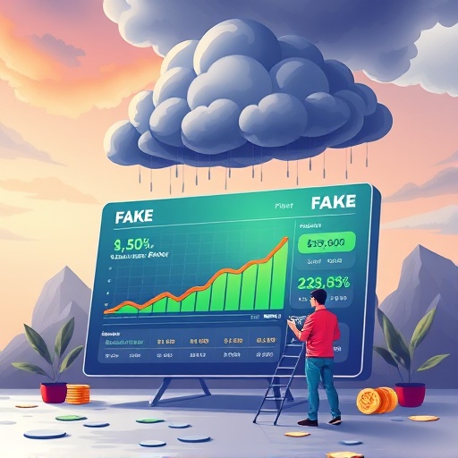 虛假投資平台 USDT 詐騙示意圖，顯示高報酬介面與受害者輸入資金