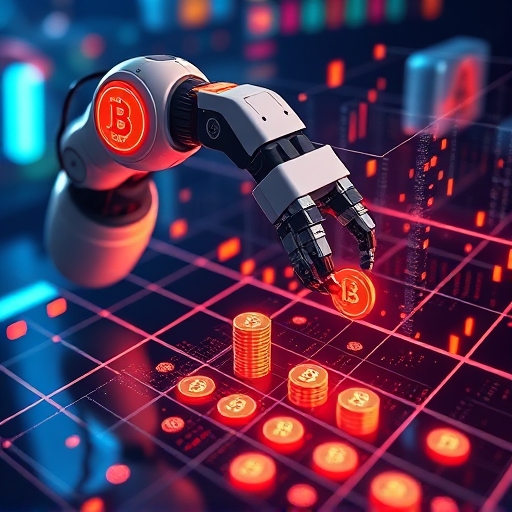 幣安網格交易機器人自動低買高賣精密運作示意圖