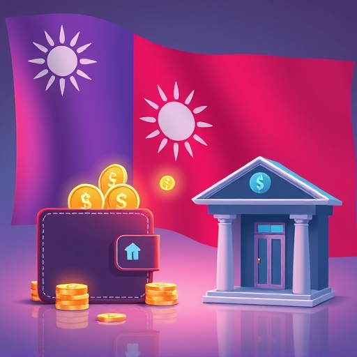 安全的數位錢包將 USDT 轉移到台灣銀行帳戶的插圖，強調加密貨幣出金的安全性