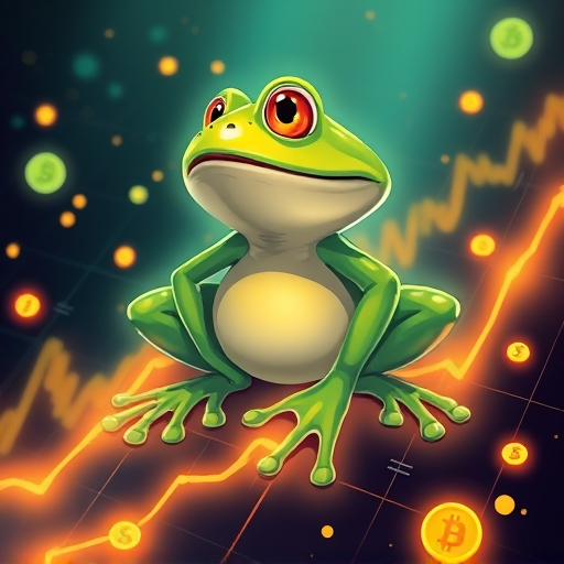 佩佩蛙加密貨幣圖表，PEPE幣市場爆發熱潮