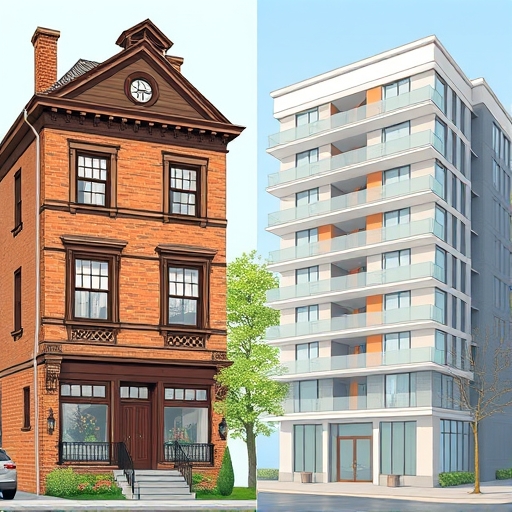 台北首購族老屋與預售屋選擇比較示意圖