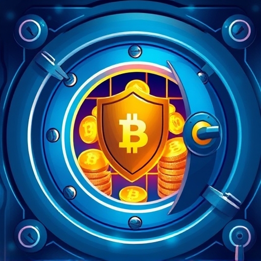 BitoPro 安全資產保護機制示意圖，展示加密貨幣冷錢包與金管會合規盾牌保護用戶資金