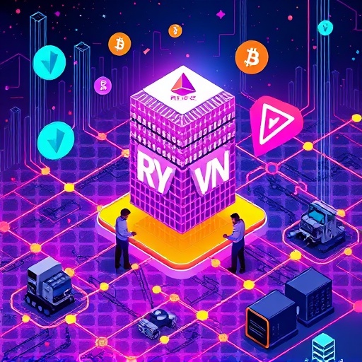 礦工轉移算力的加密貨幣生態圖，包含ETC和RVN區塊鏈網路